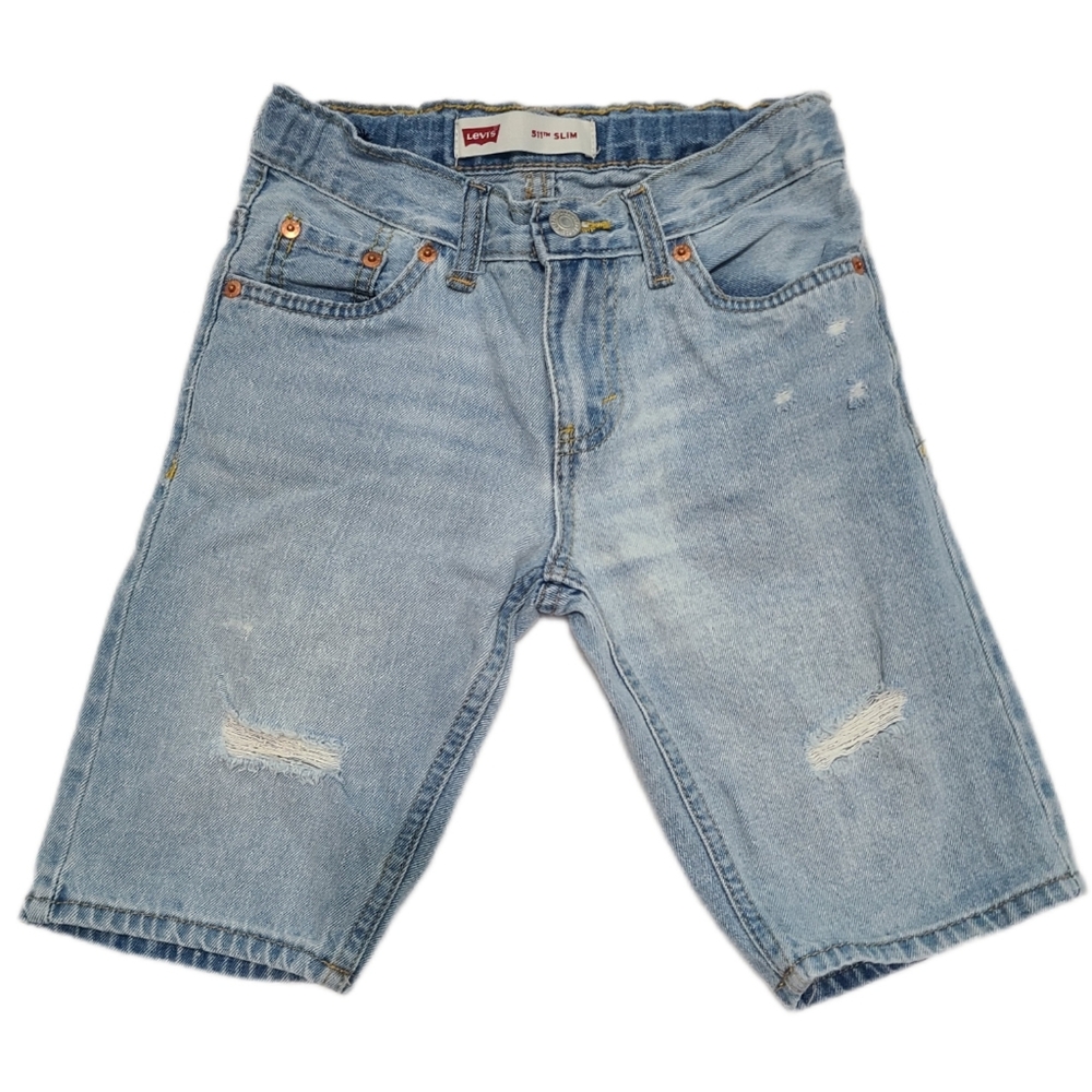 511 Levi Slim Distressed boy jean shorts